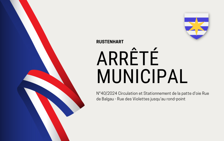 Arrêté municipal n°40/24